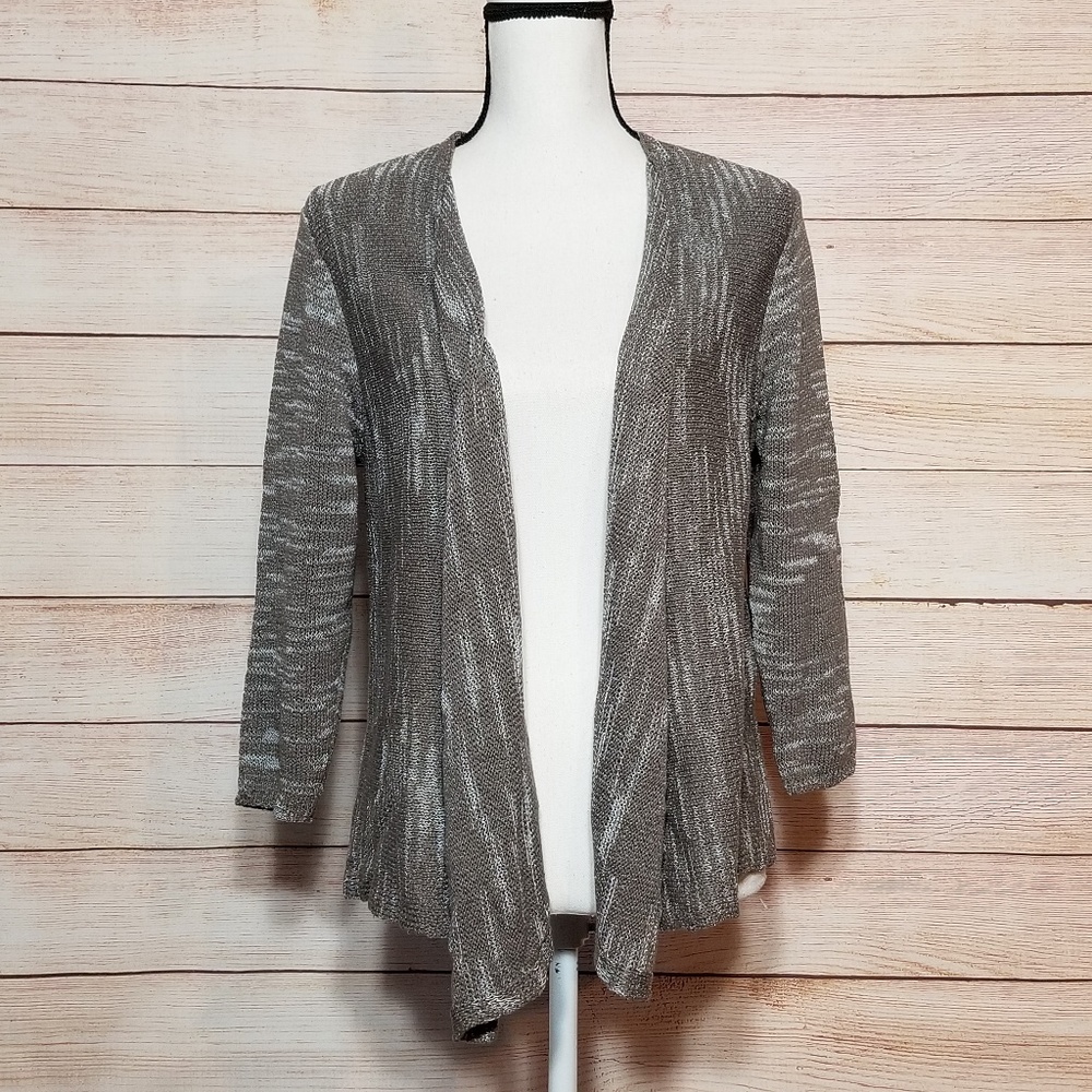 Pure Jill Brown Open Front Cardigan (14-074)